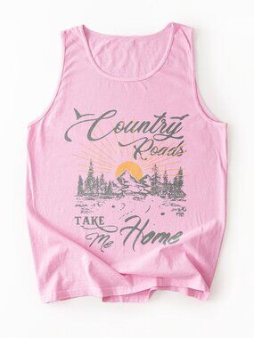 Country Roads Tank Top 🎶🏞️ | Vintage Country Music Graphic Tank